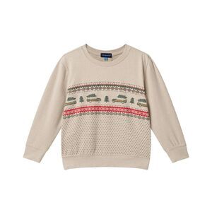 Andy & Evan Boys  Cozy Holiday Pullover, Beige